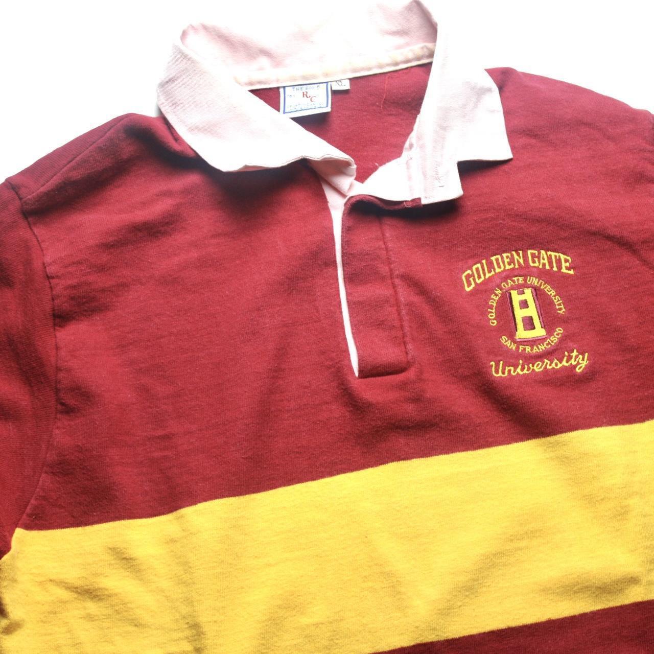 American Vintage Men's Red and Yellow Polo-shirts (2)