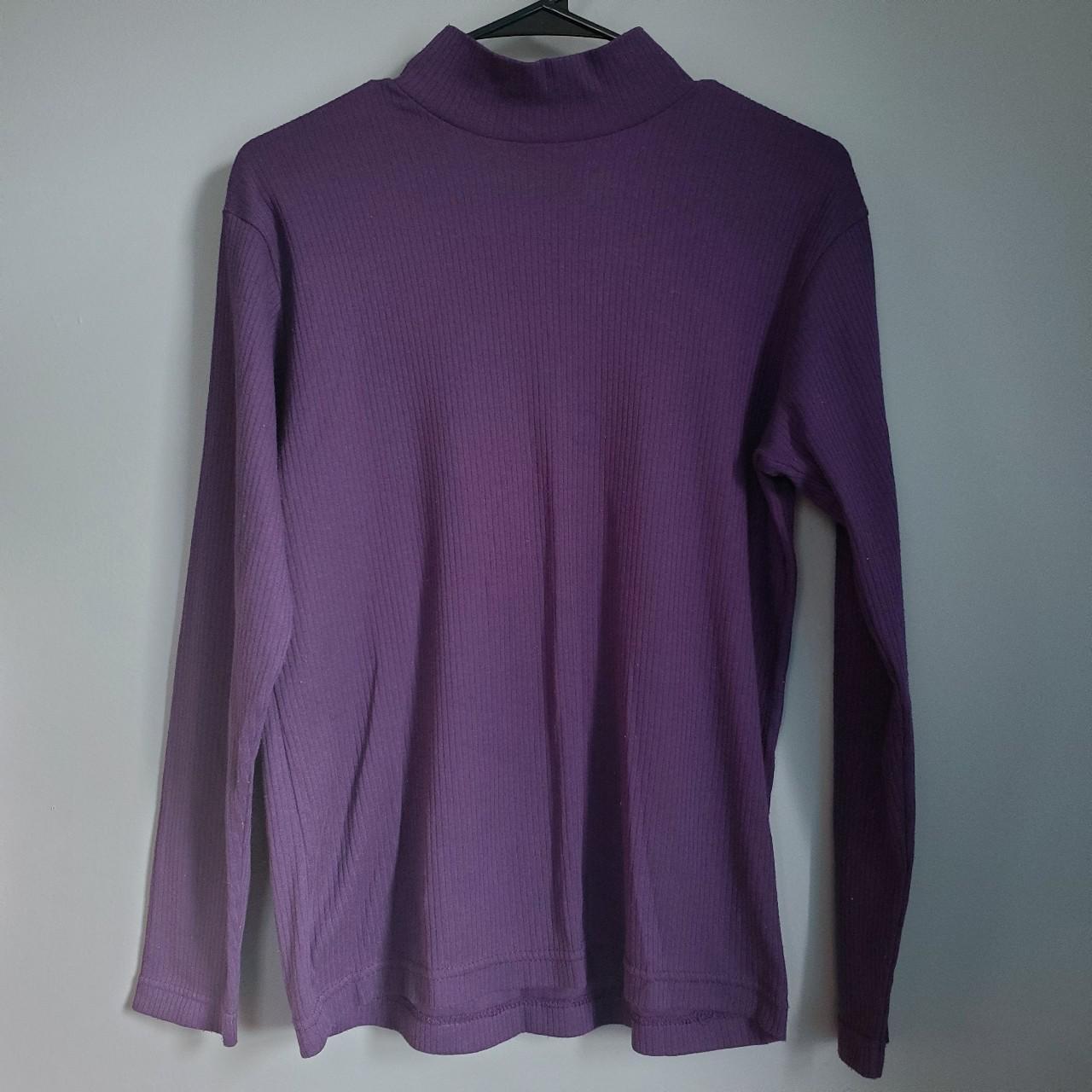 Vintage Dark Purple Turtleneck ° Vintage purple... - Depop