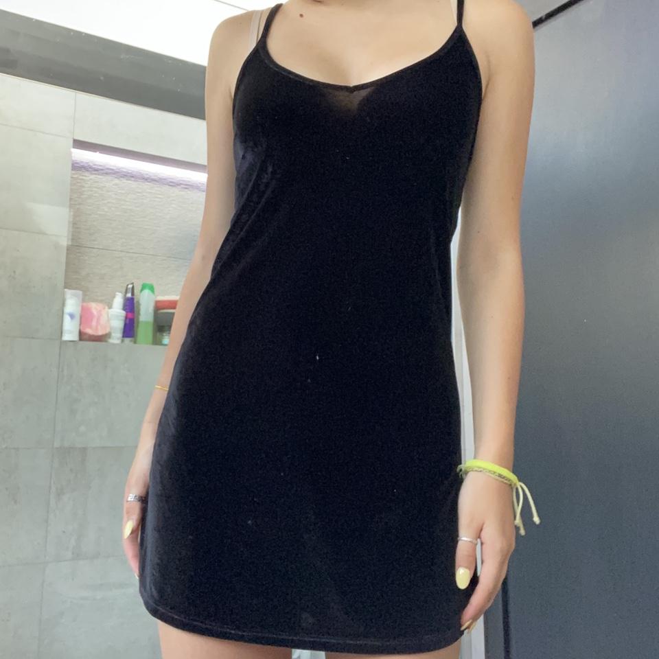 Brandy melville black velvet hot sale dress