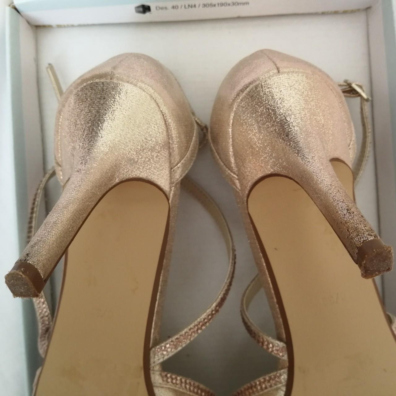 Debenhams Debut Gold Heels. Size 6. Elegant gold