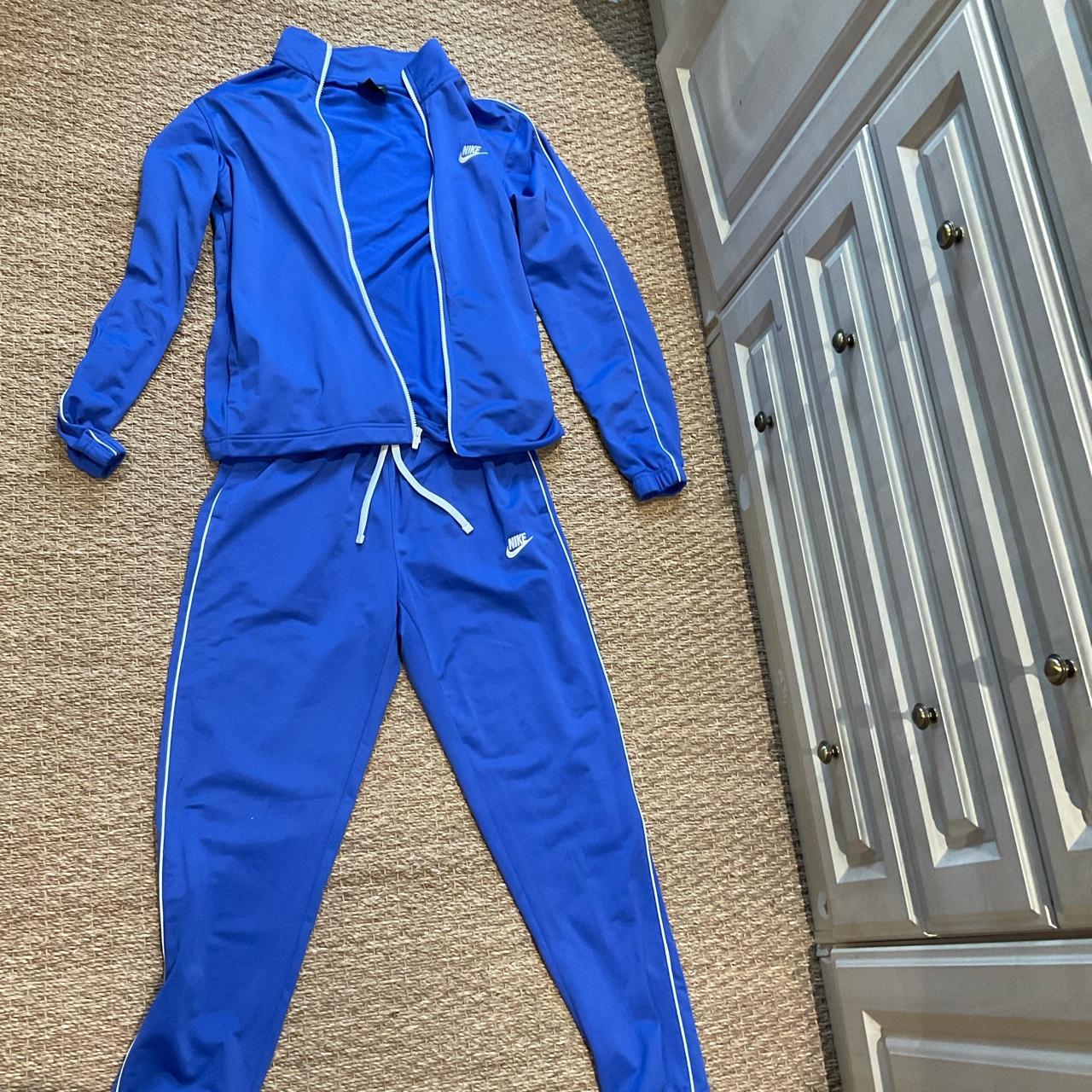 Blue Nike tracksuit Size medium Never worn because... Depop