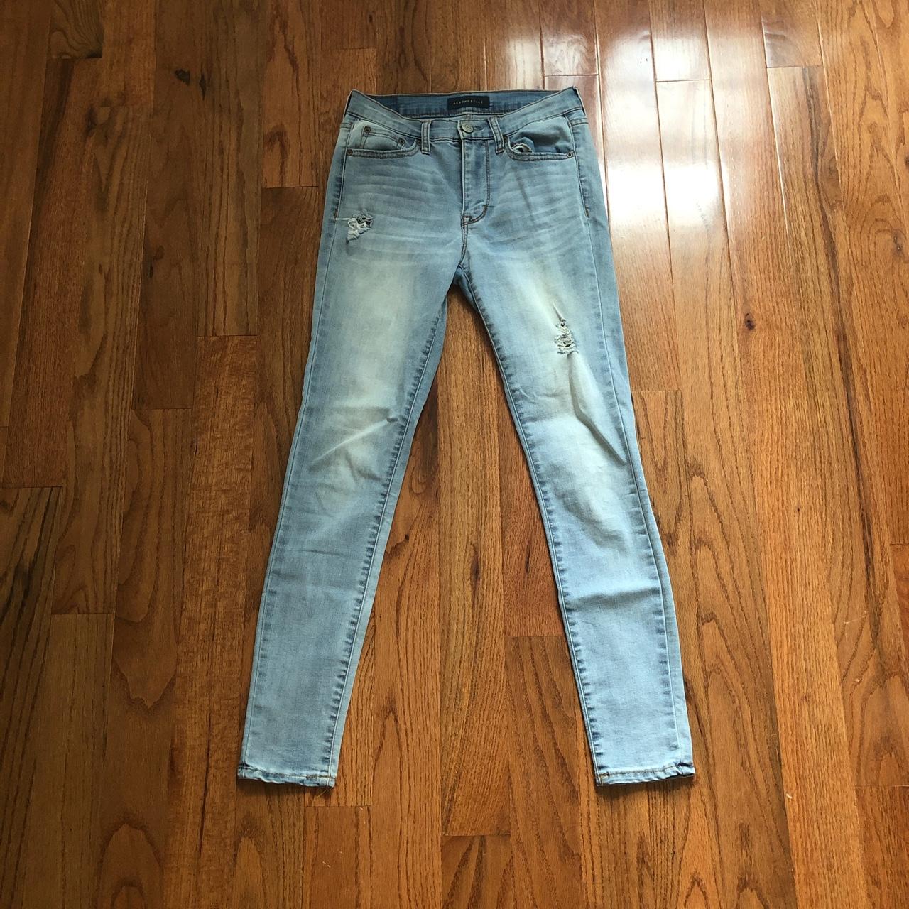 Aeropostale Women's Blue Jeans | Depop