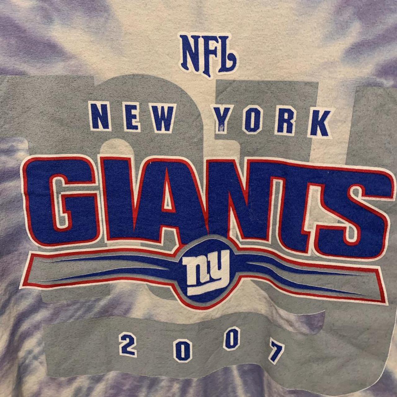 Vintage New York Giants 2007 Tie Dye NFL... - Depop