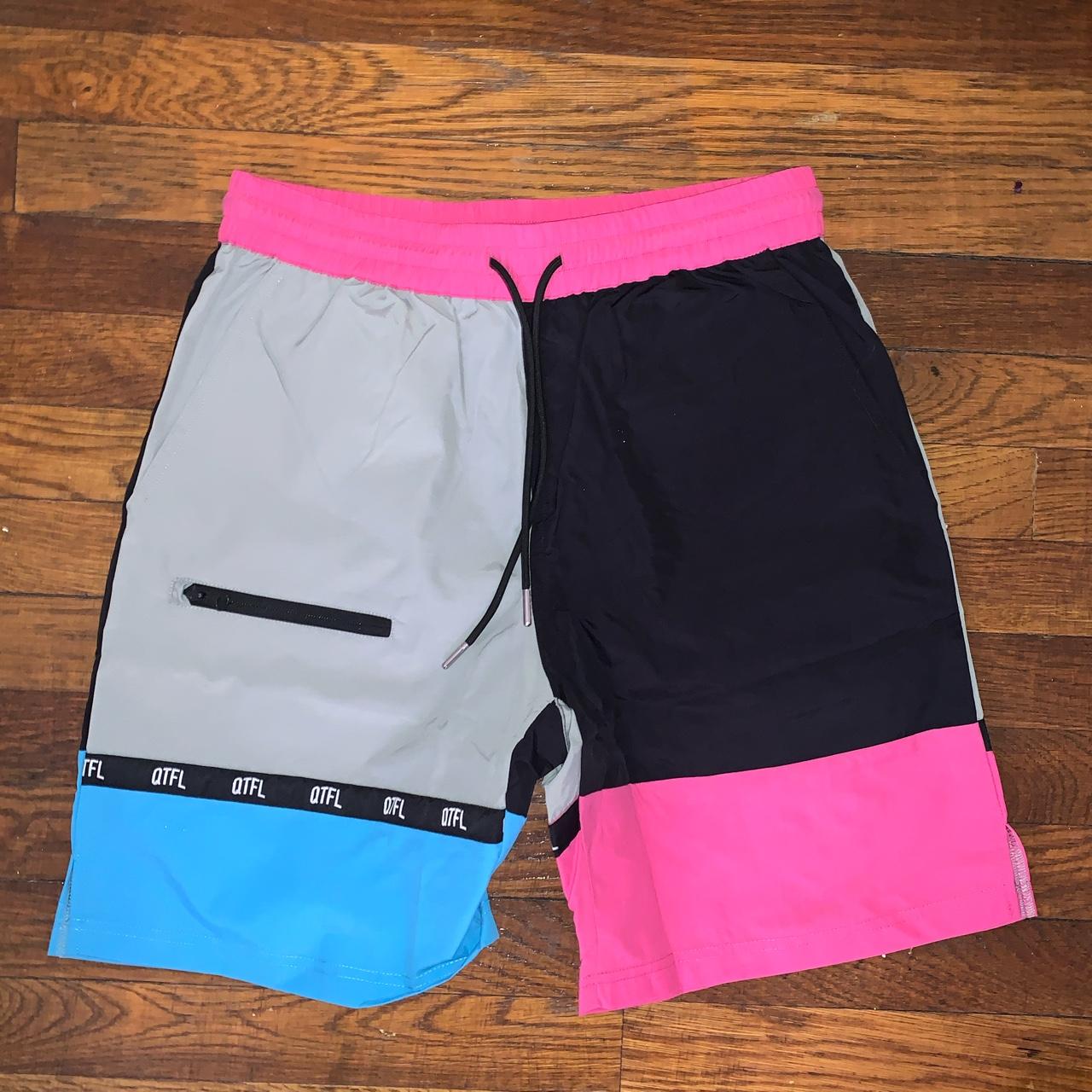 Multicolored windbreaker shorts new/ never been... Depop