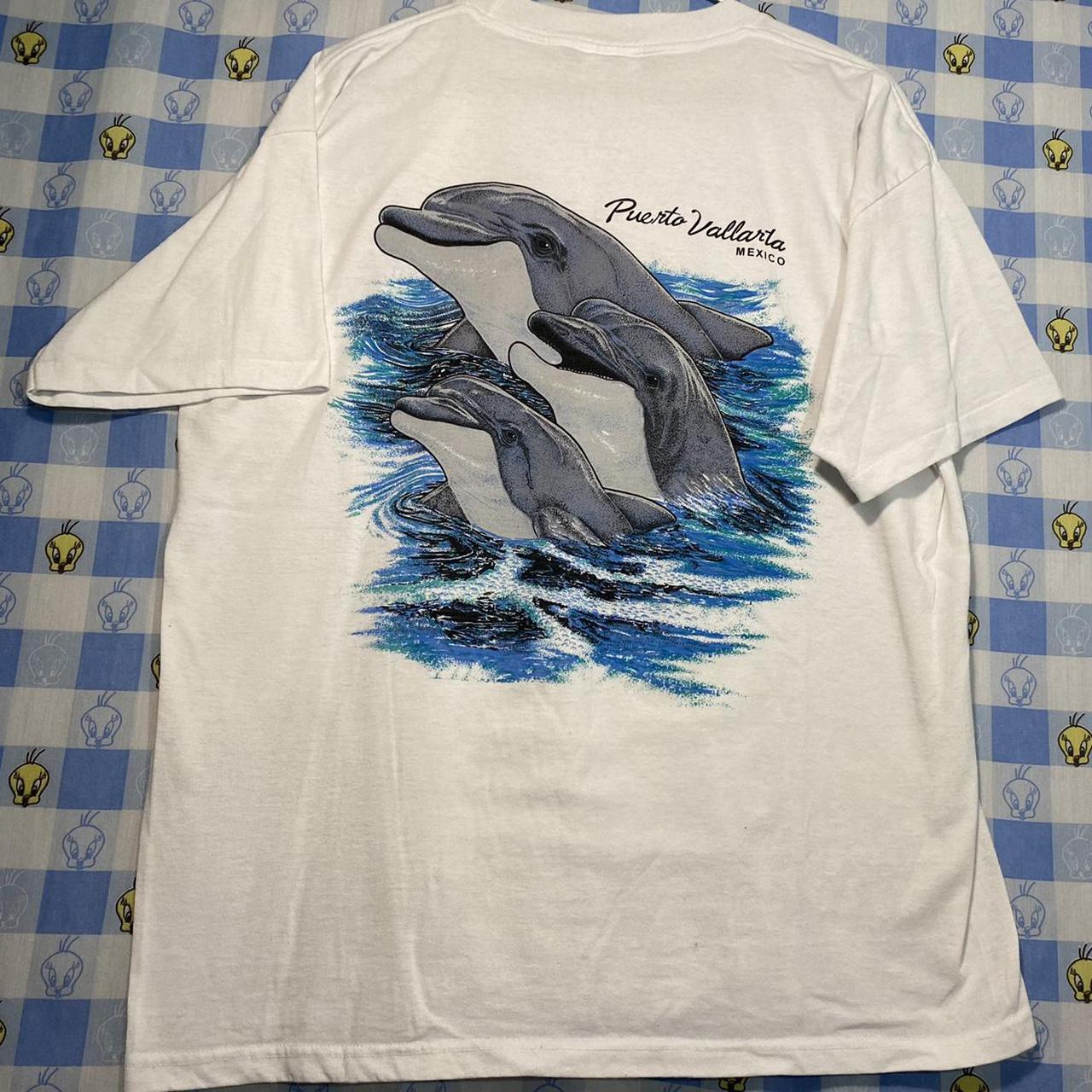 Nike Air Dolphin Graphic T-Shirt This shirt is in - Depop