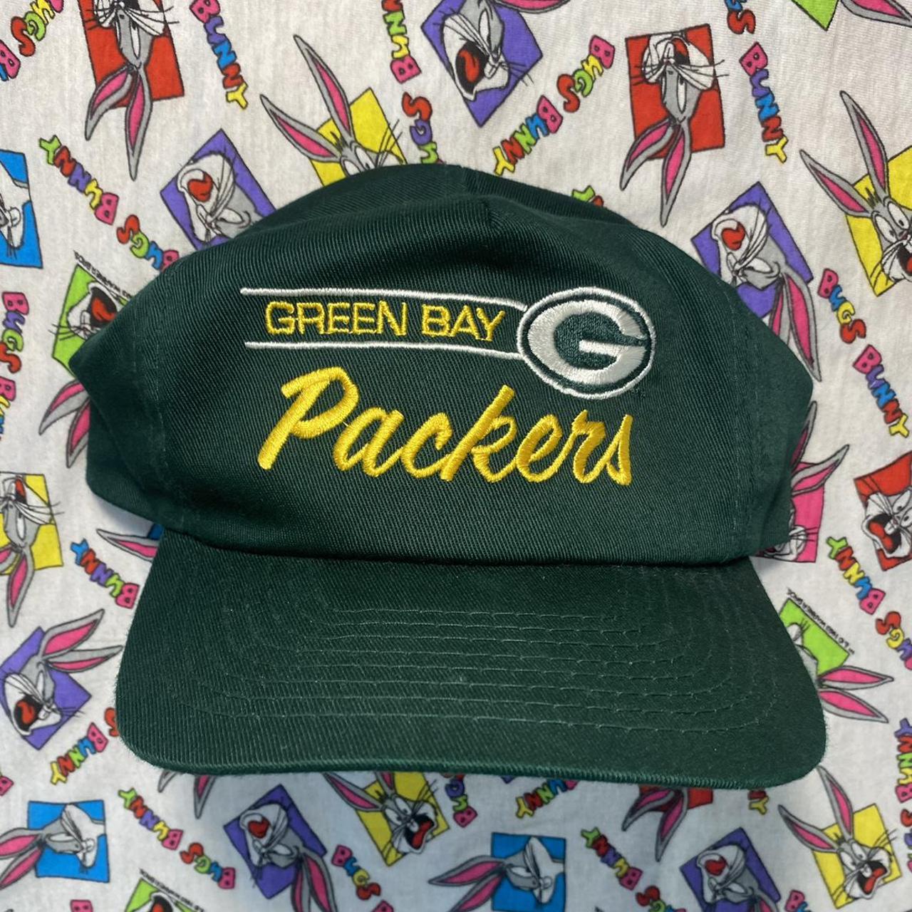 Vintage Green Bay Packers Hat Green and Yellow... - Depop