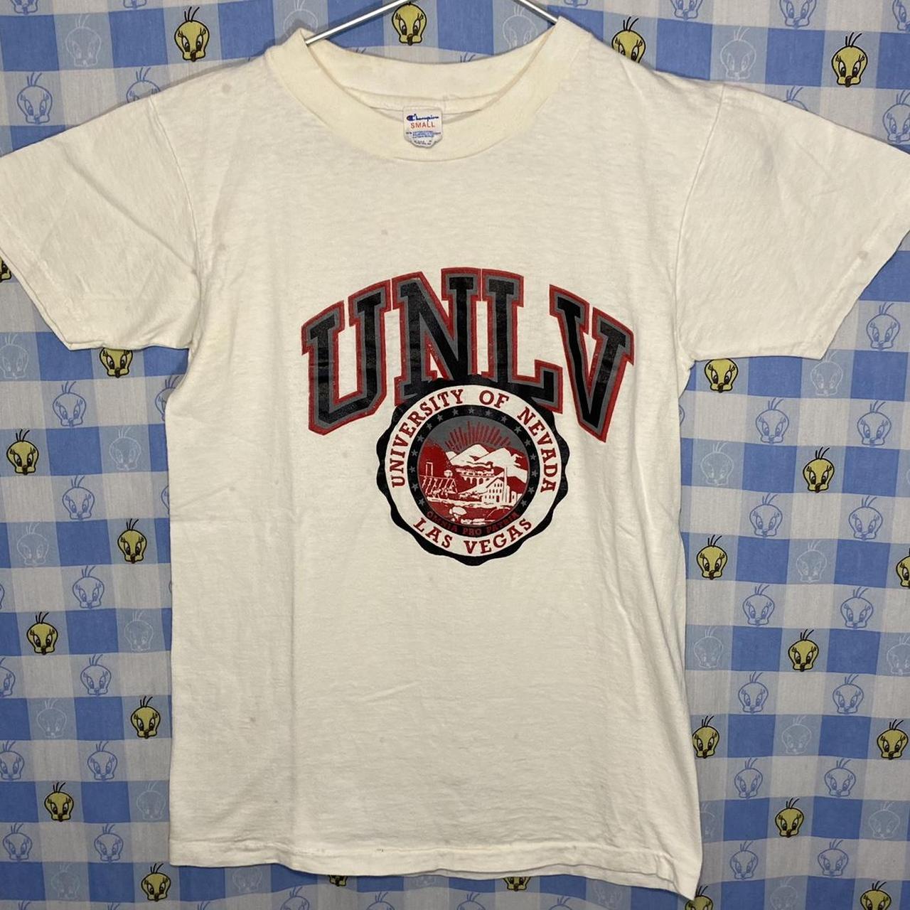 80s UNLV Champion T-Shirt University of Nevada Las... - Depop