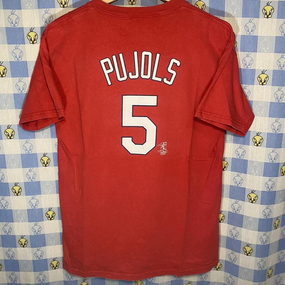 Majestic LA Angels Shirt Red #5 Albert Pujols - Depop