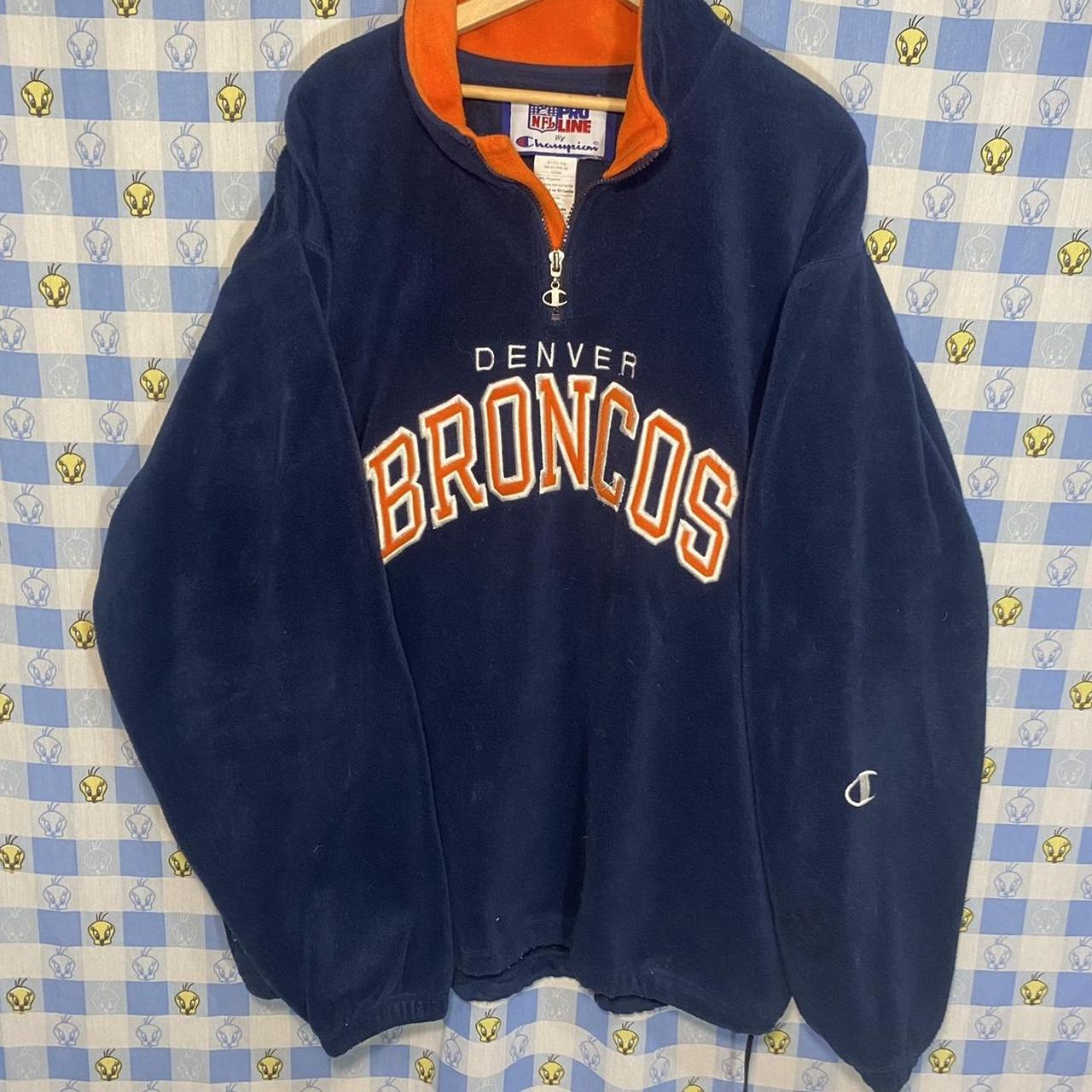 Vintage Denver Broncos Windbreaker 90s NFL Pro - Depop