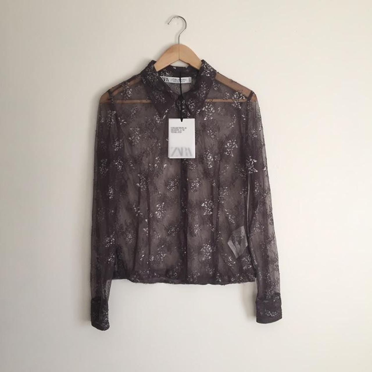 zara metallic shirt