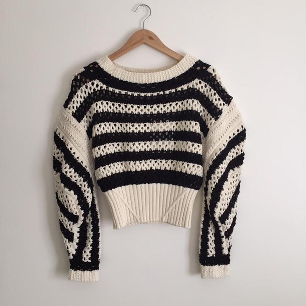 Zara Women's Black And White Jumper 