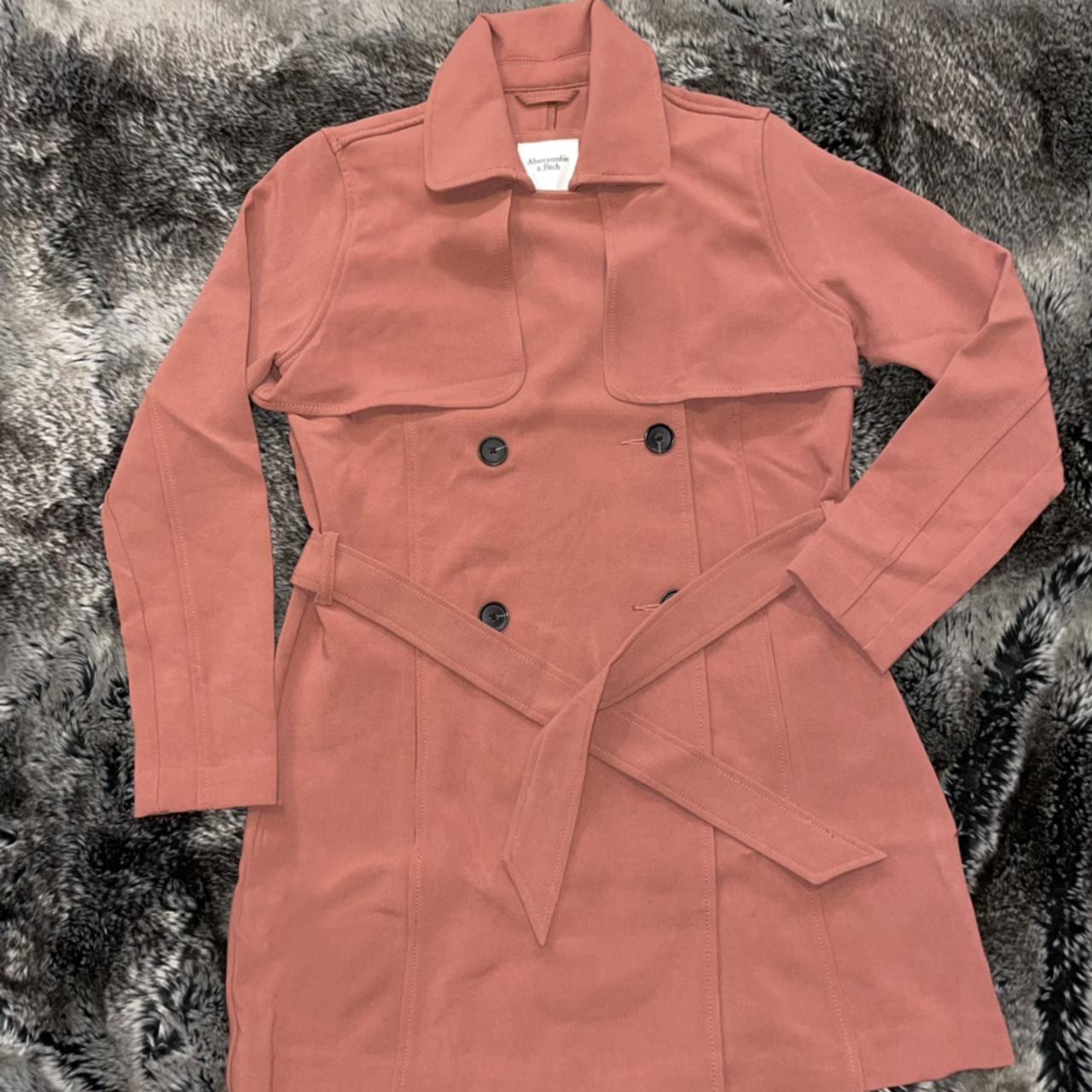 Abercrombie pink hot sale trench coat