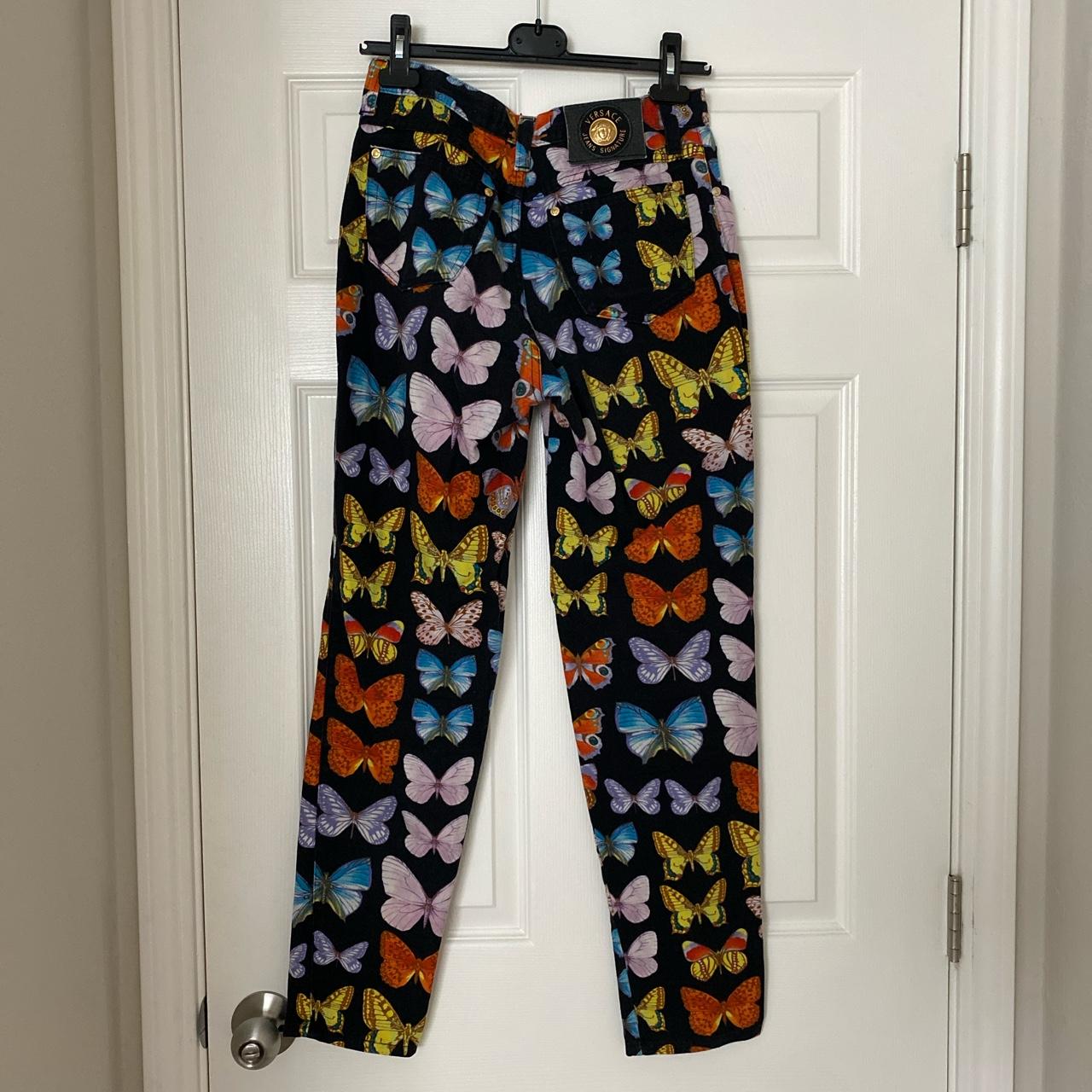 Gianni Versace Spring 1995 Butterfly Jeans size IT | Depop