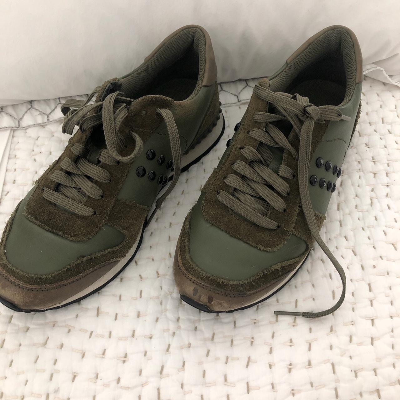 Coach sneakers green olive size 7.5M #coach | Depop