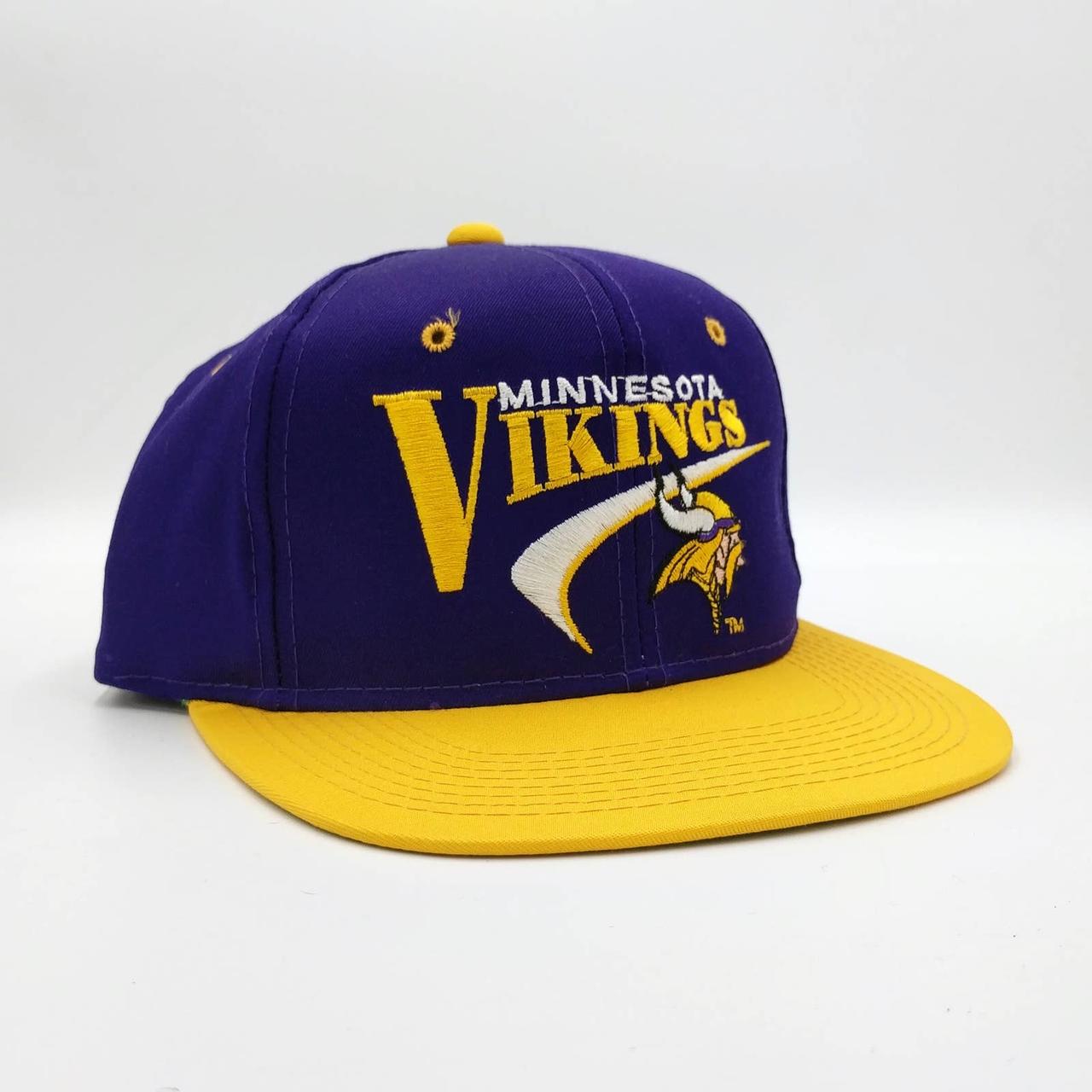 Vintage Minnesota Vikings Trucker Hat With Rope In - Depop