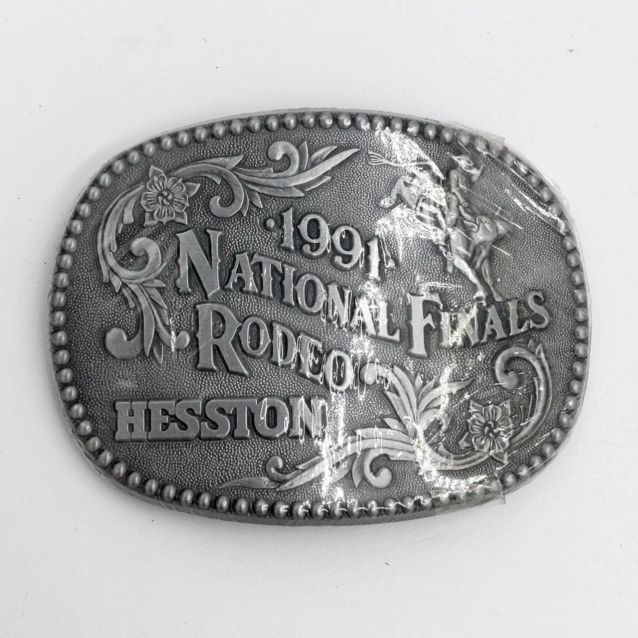 Vintage National Finals Rodeo NFR 1991 Hesston Belt... - Depop