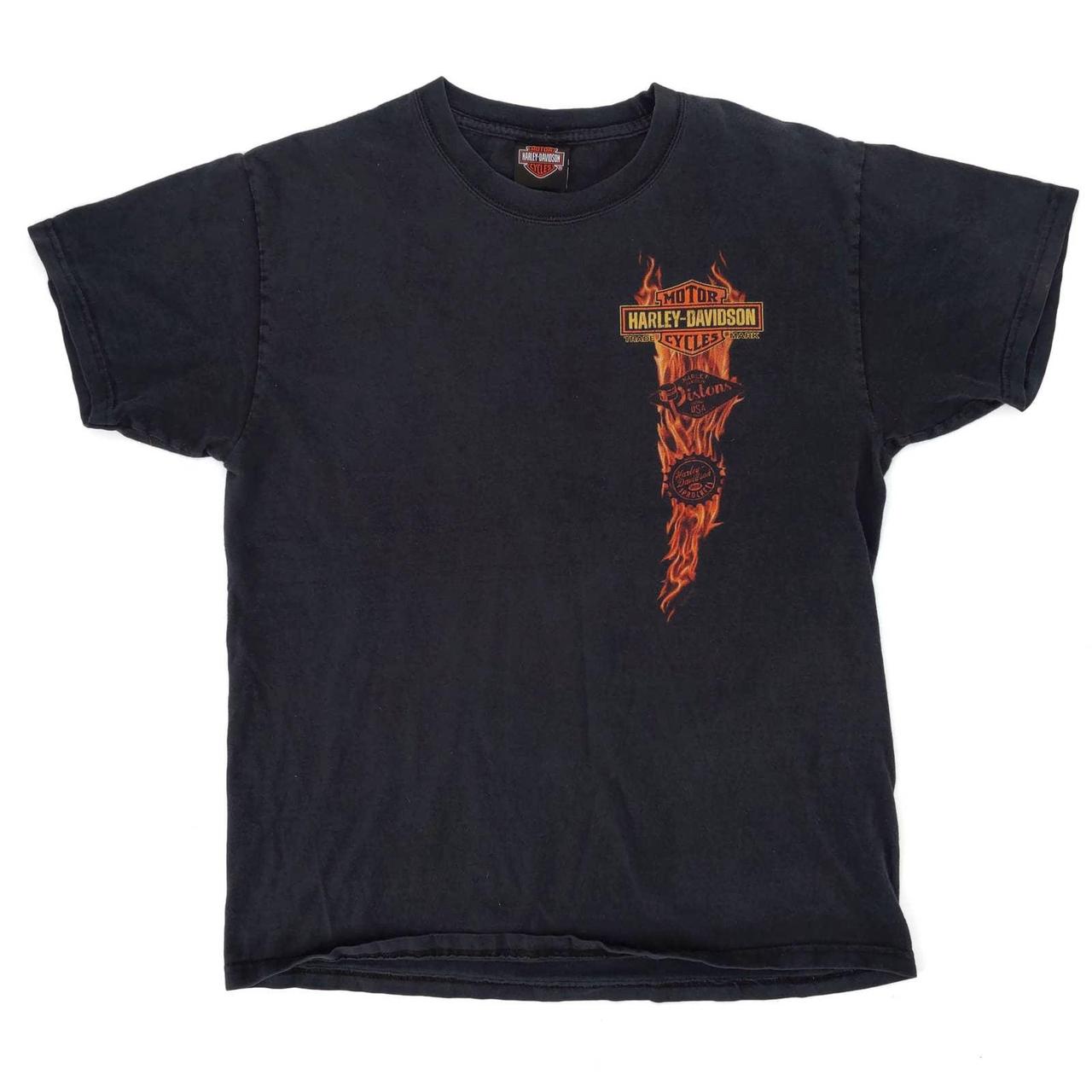 【SATIIIZ】Keyens Harley Dyeing Crop T-Shirt Harley Davidson Cropped Long Sleeve – Death Trip Vintage