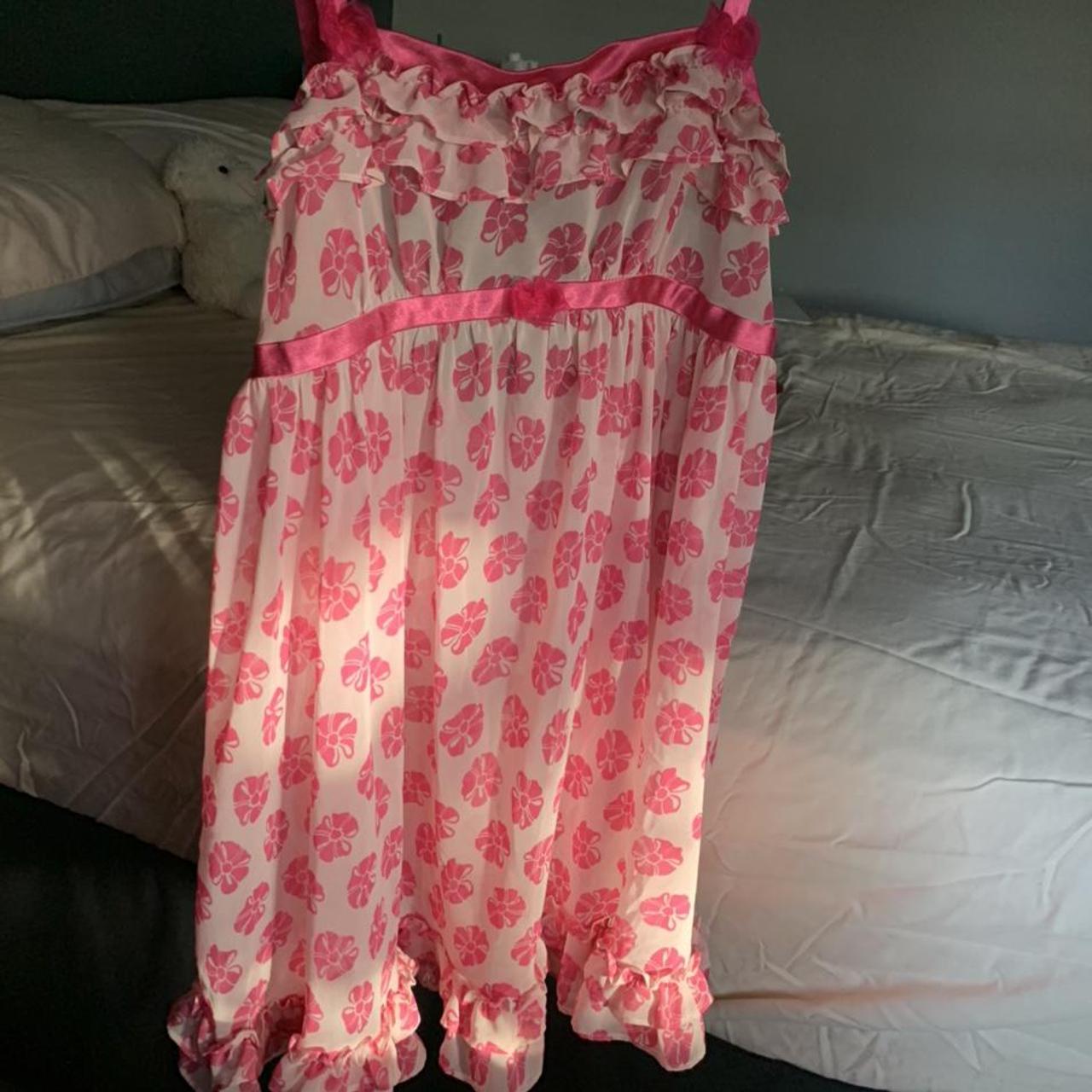 Betsey Johnson Women's Pink Dress | Depop