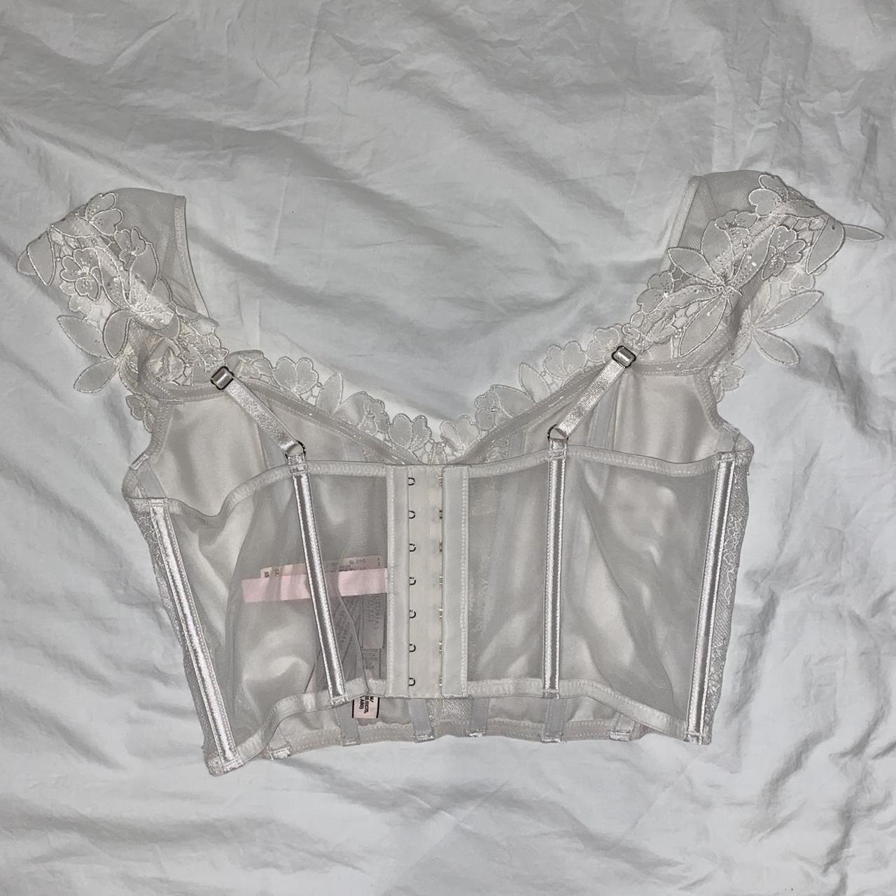 BNWT white victorias secret corset with floral... Depop