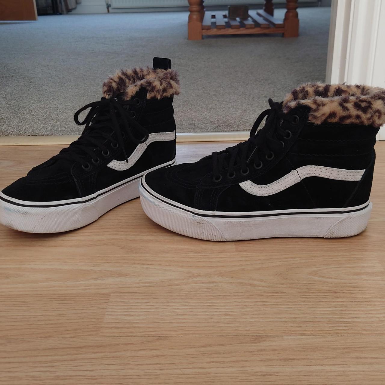 Vans Sk8-hi fur lining platform trainer UK 5/EU 38.... - Depop