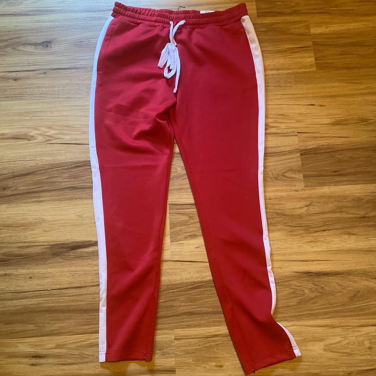 mens-large-red-track-pants-with-white-stripefrom-rue-depop