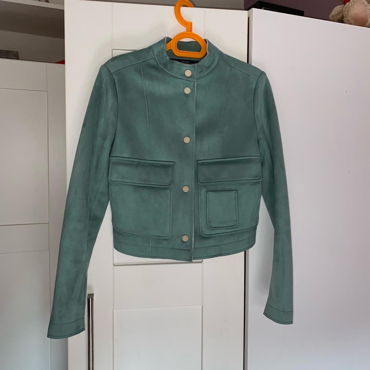 mint suede jacket