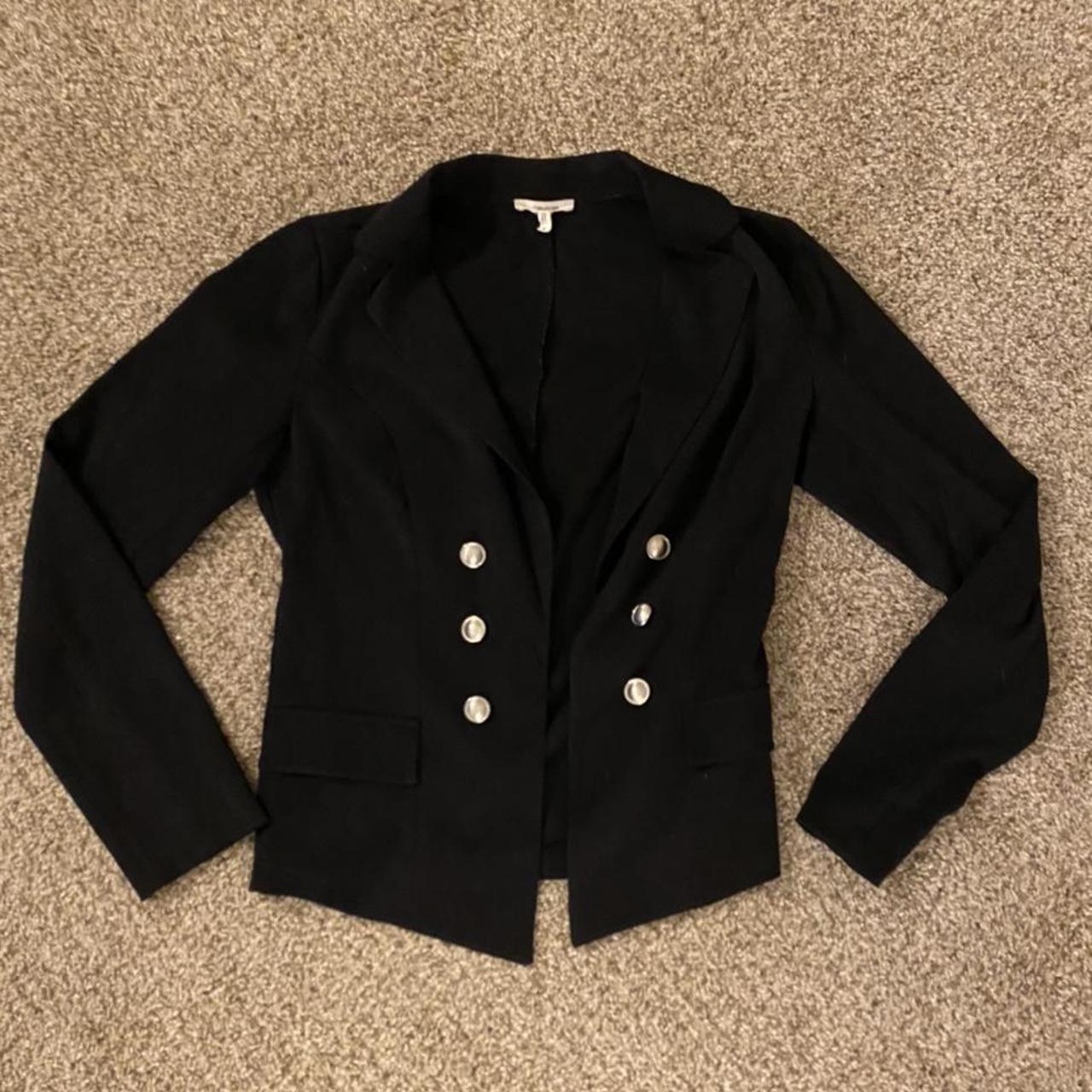 Black blazer with silver buttons from Maurices. Size... - Depop