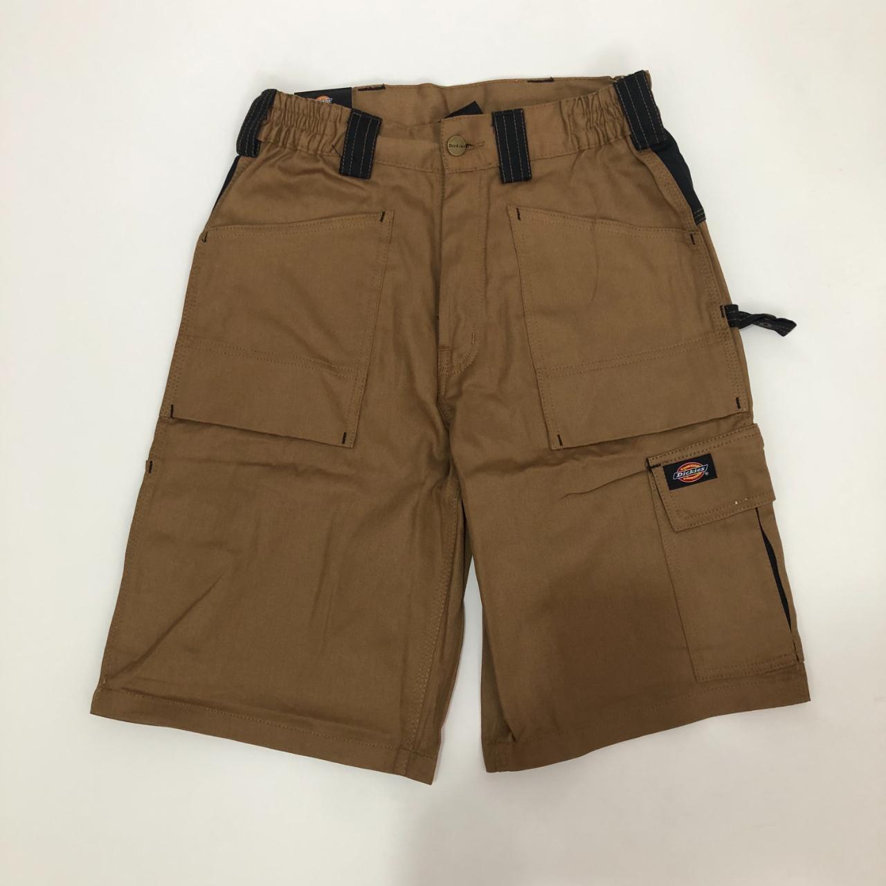 Dickies Men's Khaki and Gold Shorts Depop