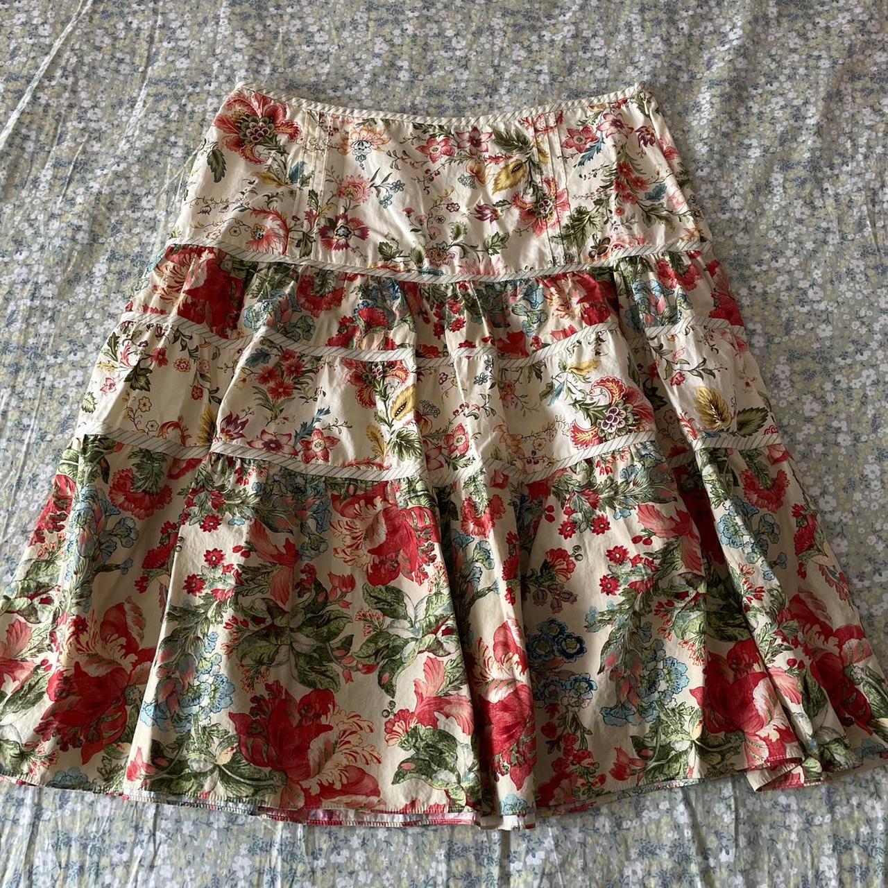 cottagecore midi skirt super cute and good... - Depop