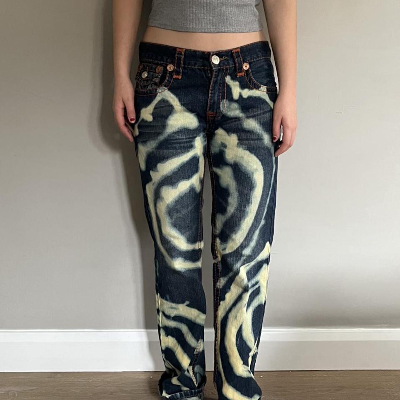 bleached true religion jeans