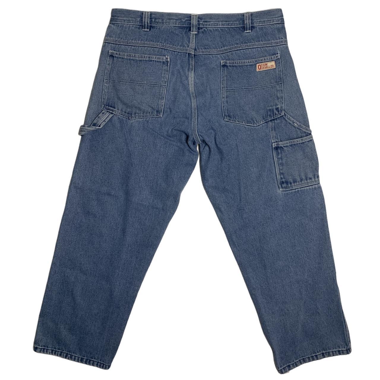 men’s vintage 90s style blue jeans / carpenter pants... - Depop