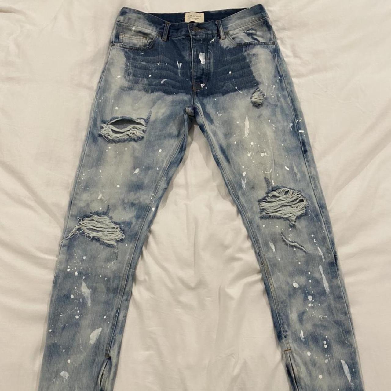 Fear of sale god splatter jeans