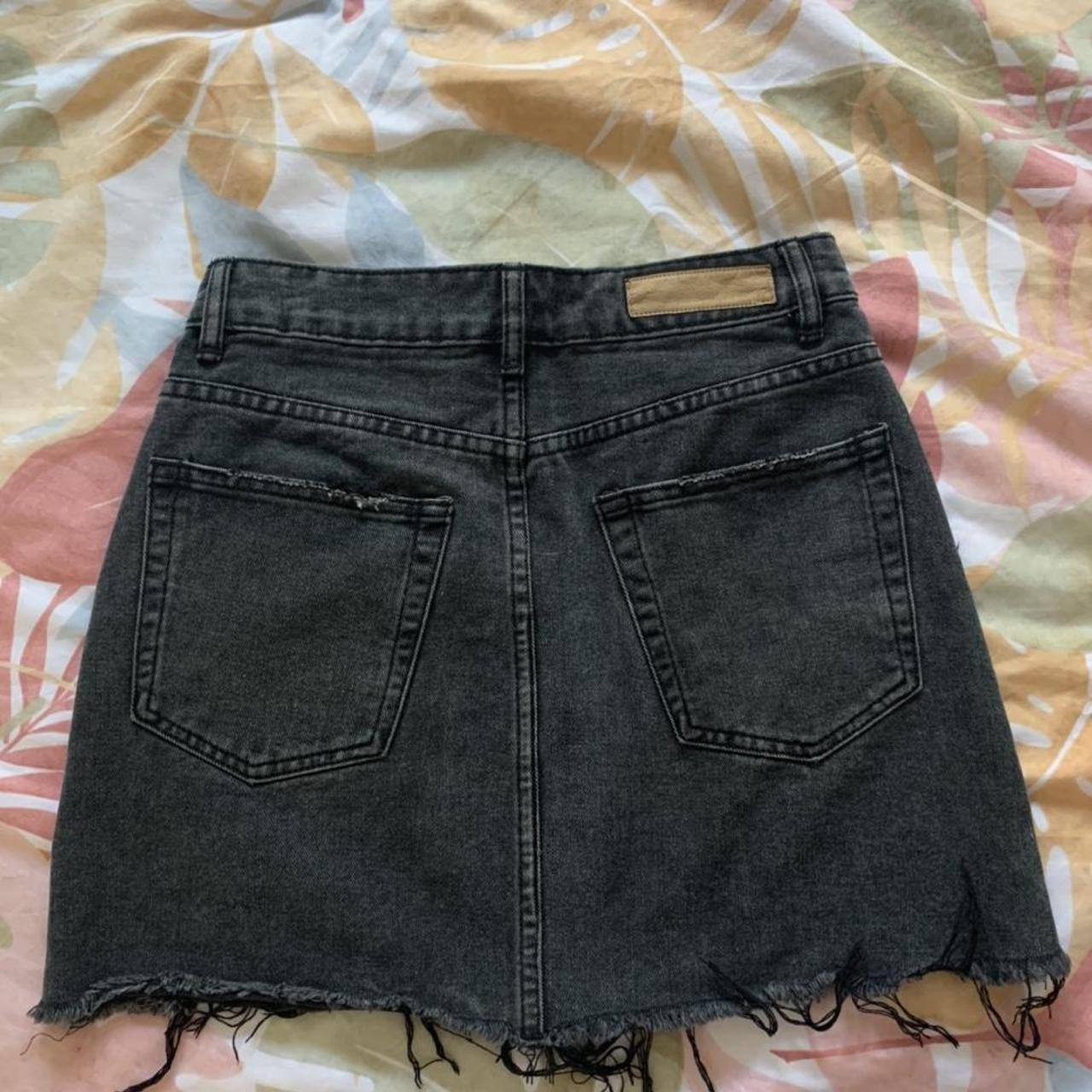 Black denim skirt, size 8 🖤 denim cottonon... Depop
