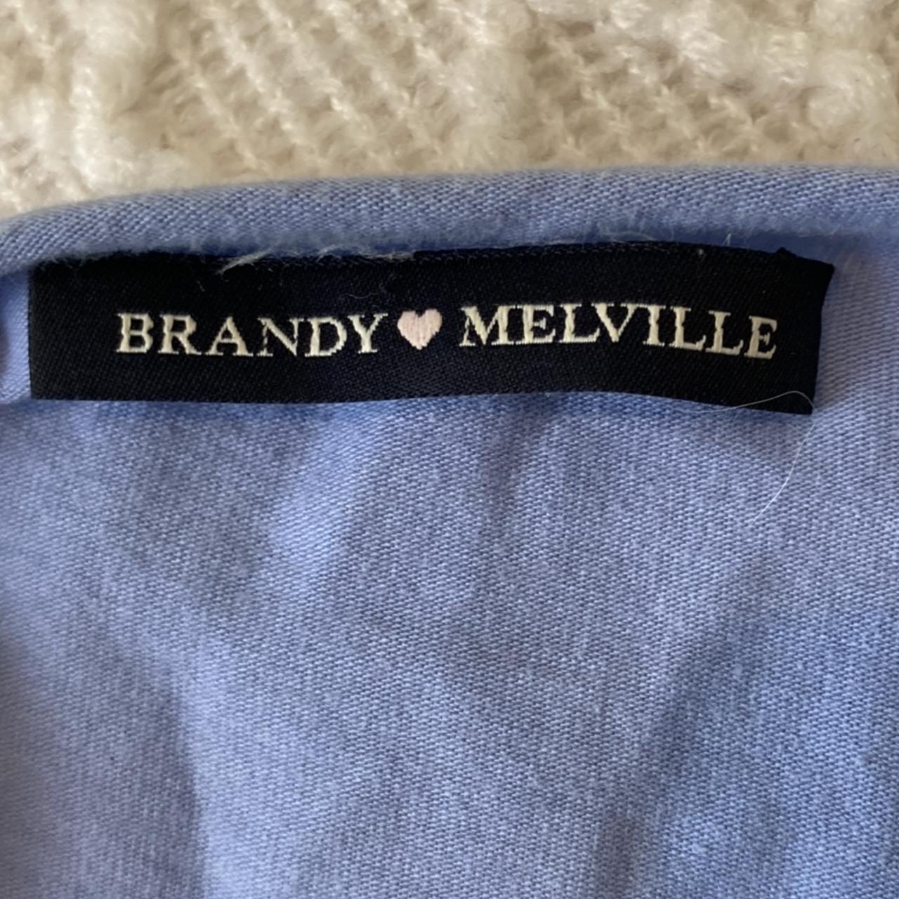 Cute brandy Melville blue flower top. In high demand... - Depop