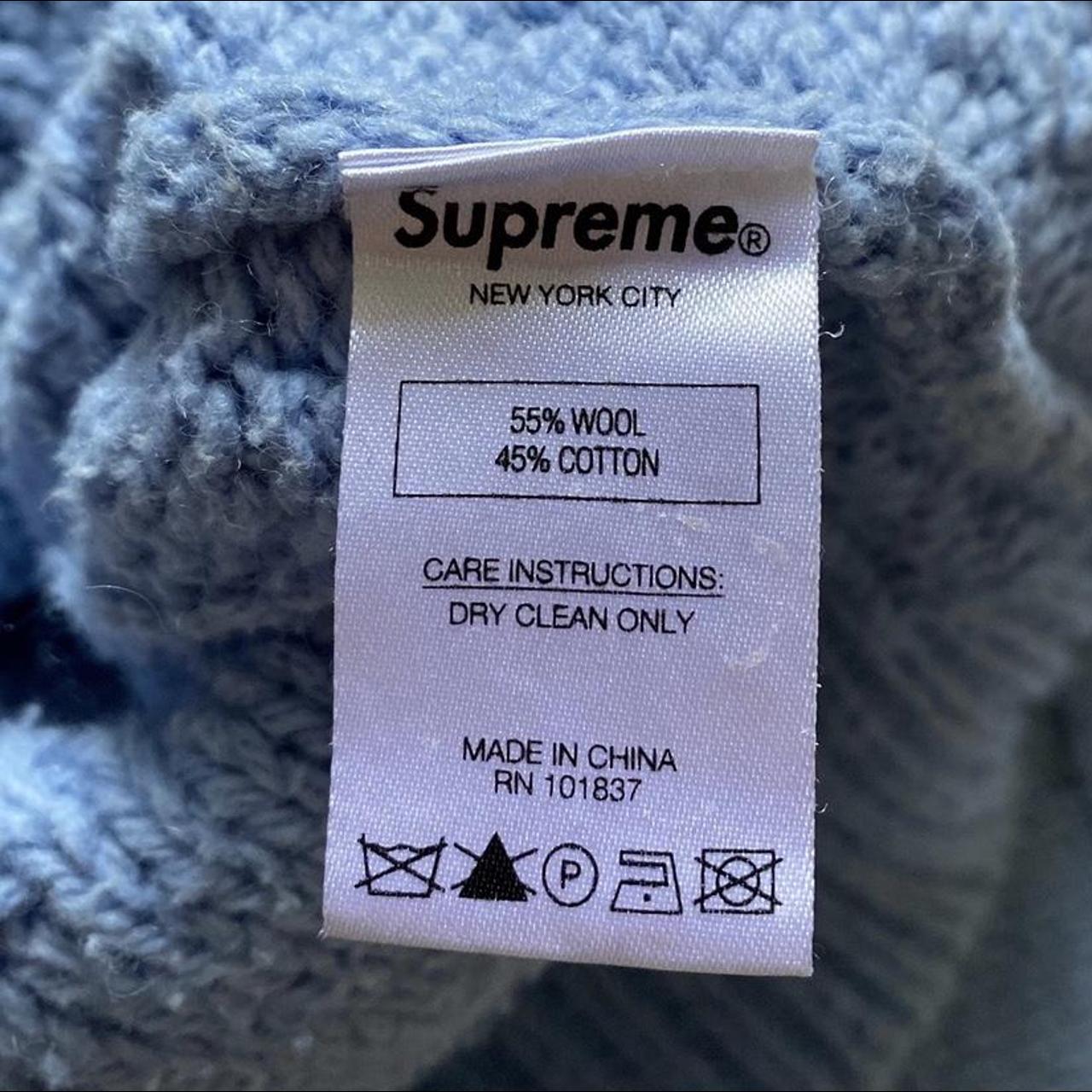 Supreme cable knit cardigan sweater great quality - Depop