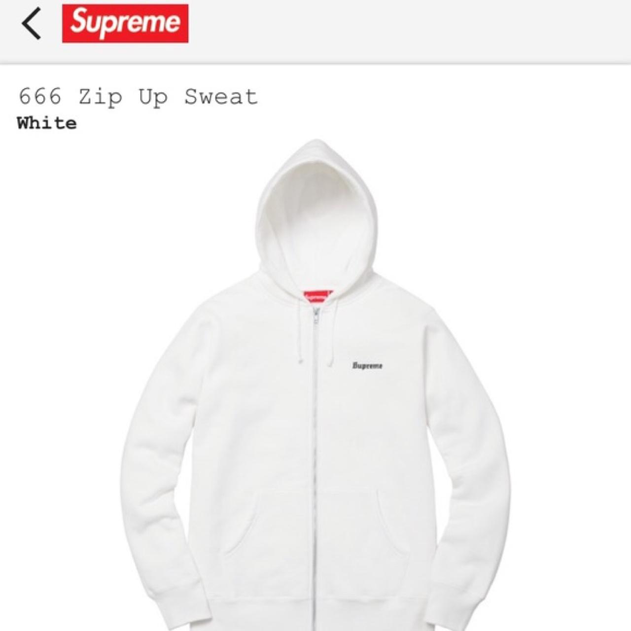 Supreme 666 best sale zip up hoodie