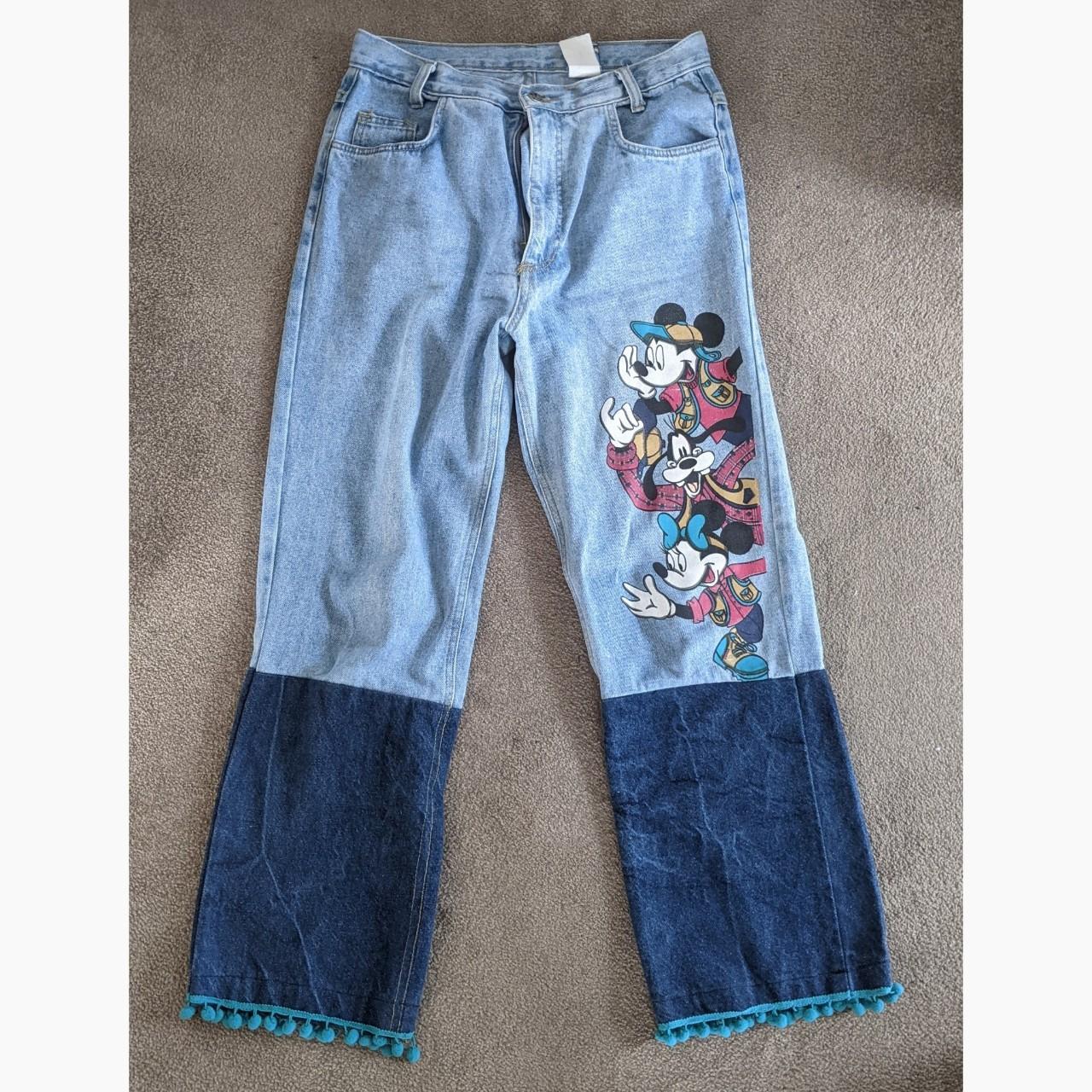 Reworked Mickey Unlimited Jerry Leigh Jeans Waist... - Depop