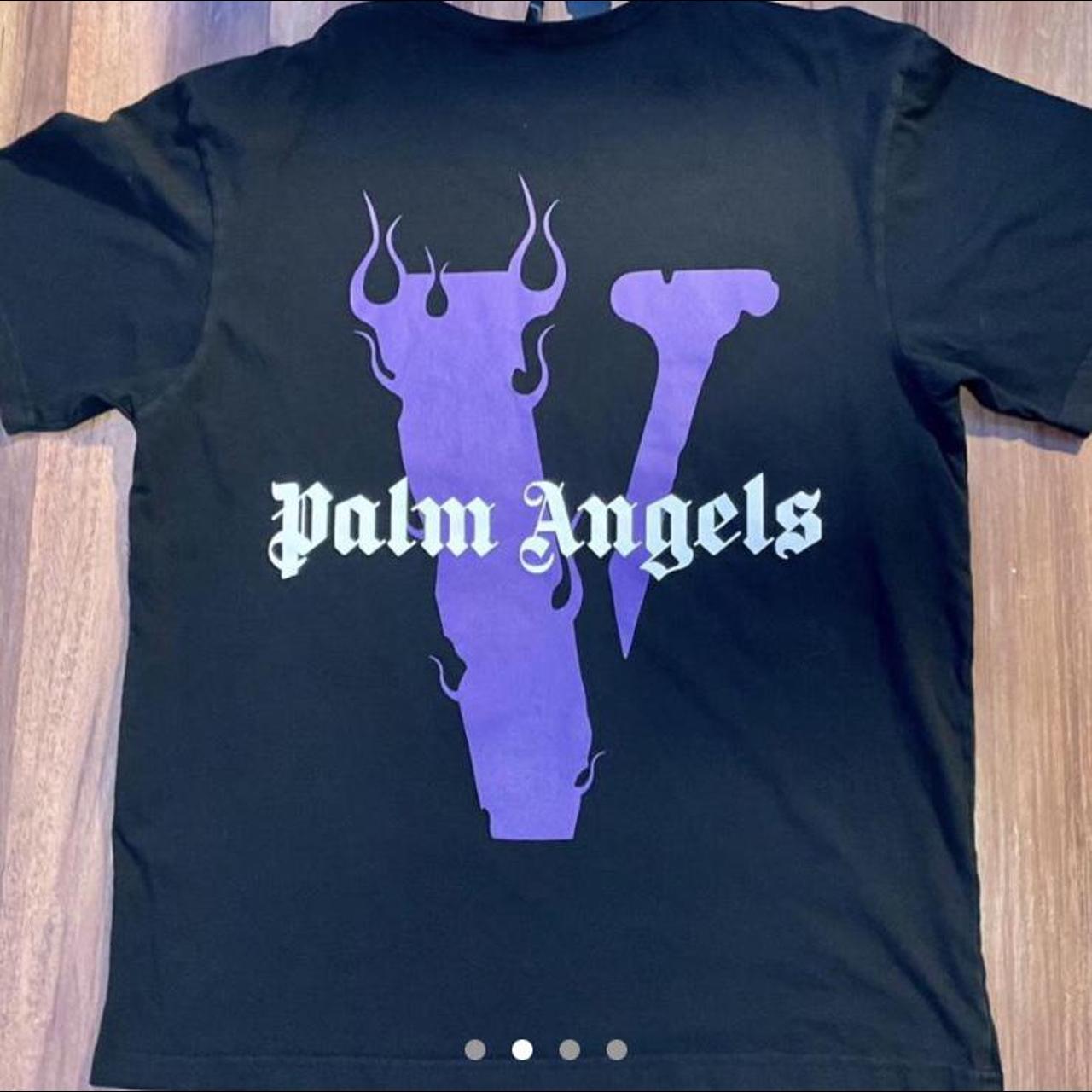 Palm Angels x Vlone t-shirt. Worn once. Perfect - Depop