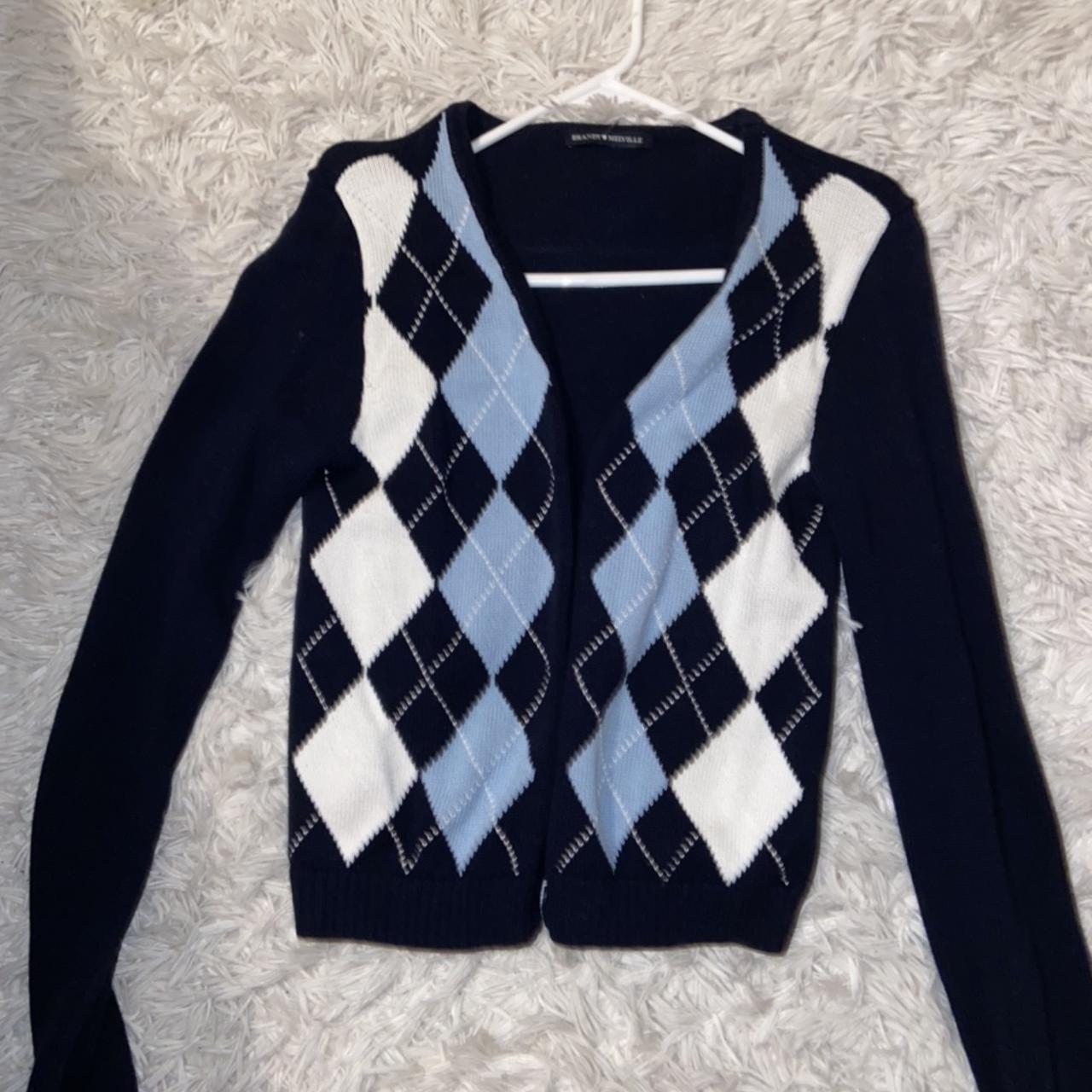argyle sweater brandy