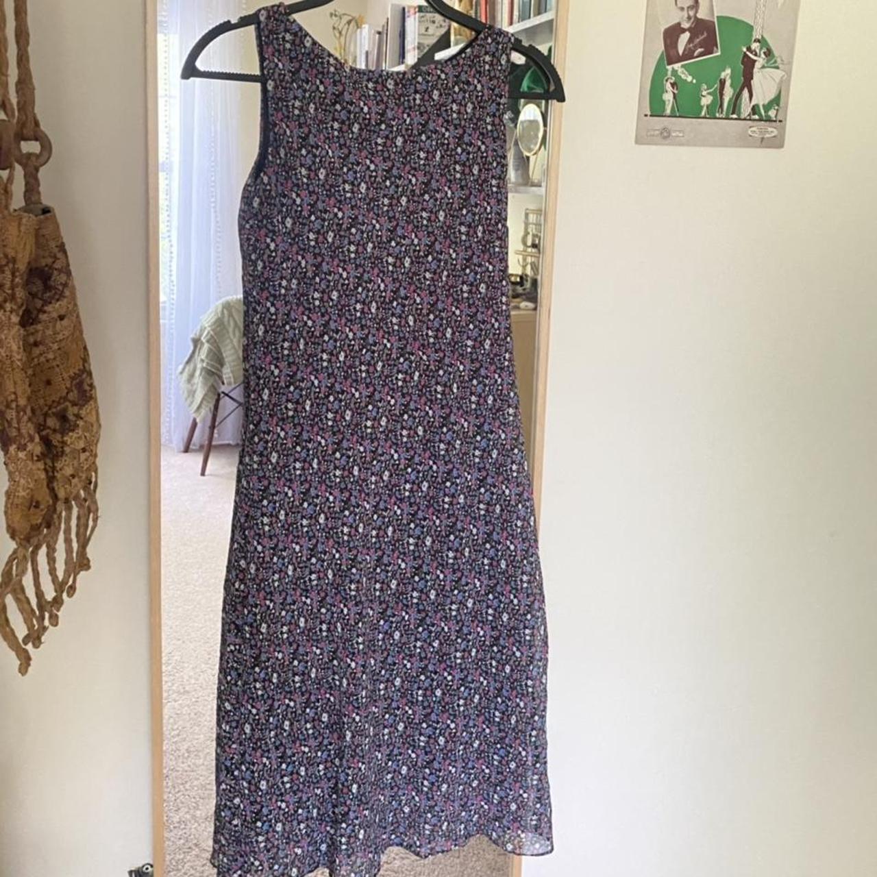 Vintage Havana Women's Black and Purple Dress | Depop