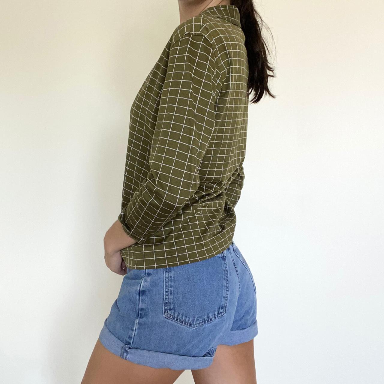 American Vintage Women's Khaki and Cream Shirt (3)