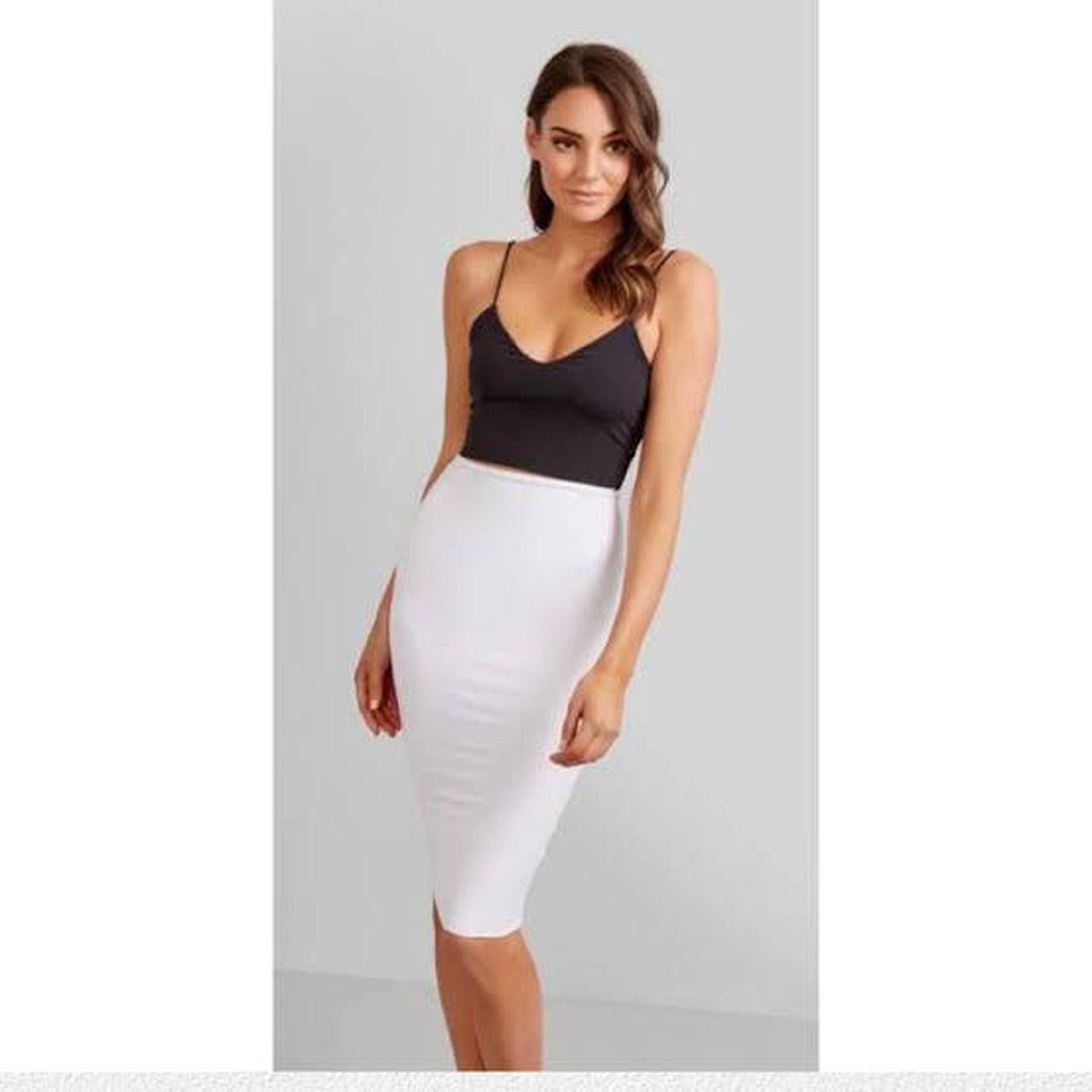 White Midi Skirt Bodycon Kookai White Midi Skirt Kookai Basic White