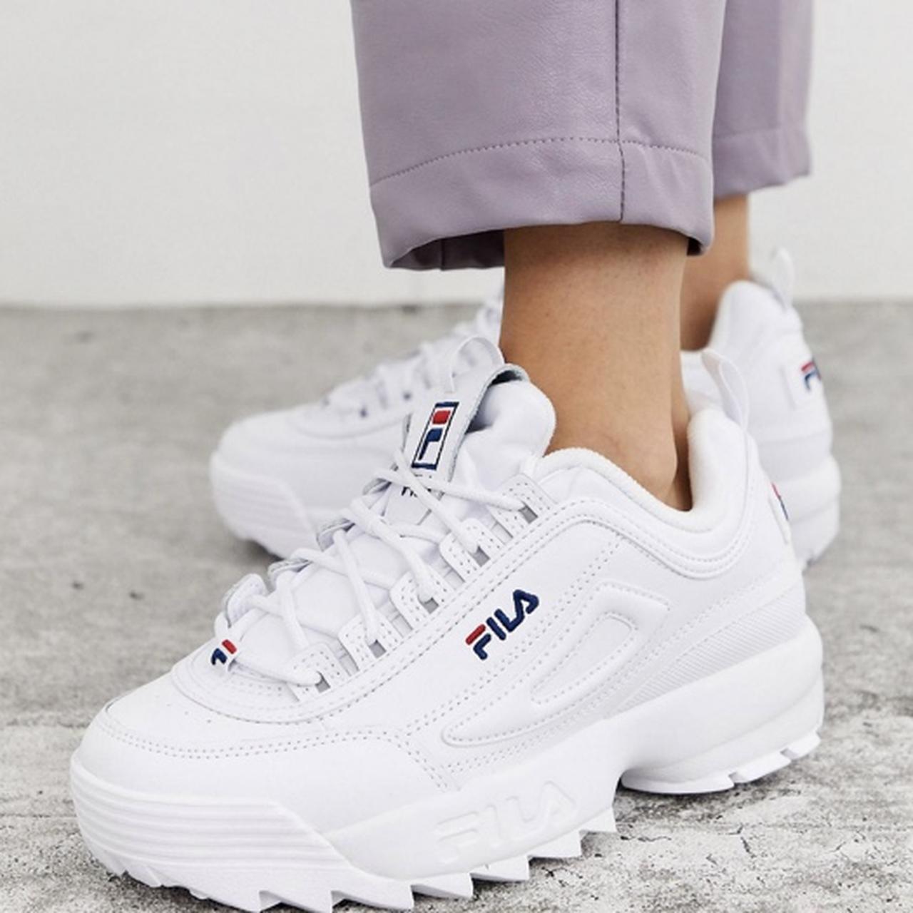 Fila Women's White Trainers | Depop