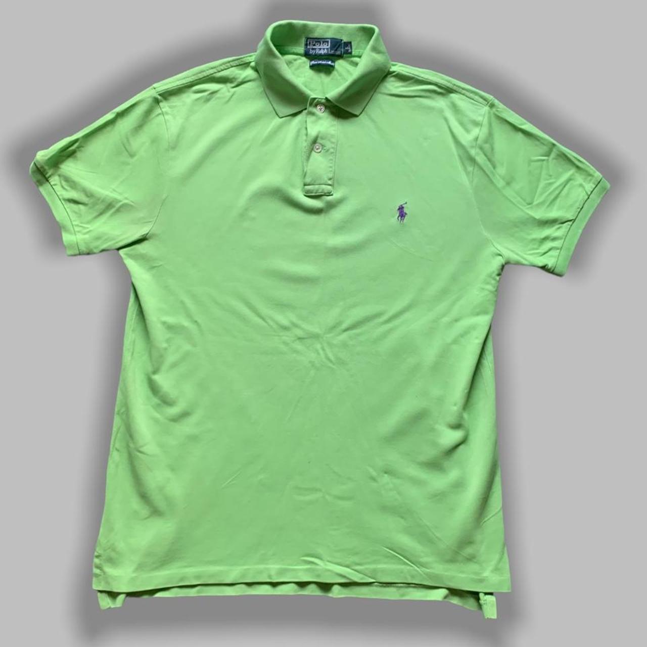 LIME GREEN RALPH LAUREN POLO SHIRT Lime green... Depop
