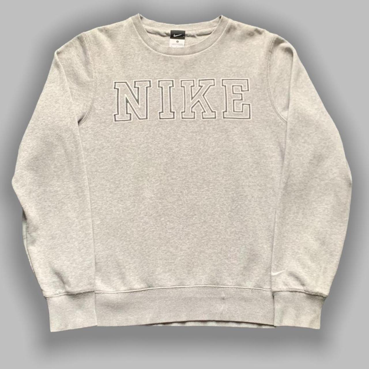 Grey nike sweatshirt black tick Clearance