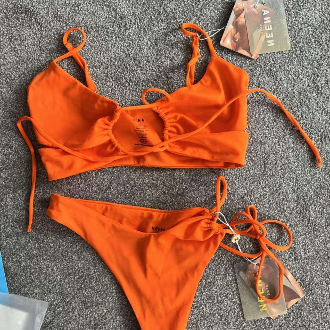 Oh Polly orange bikini, both size small. Brand new... - Depop