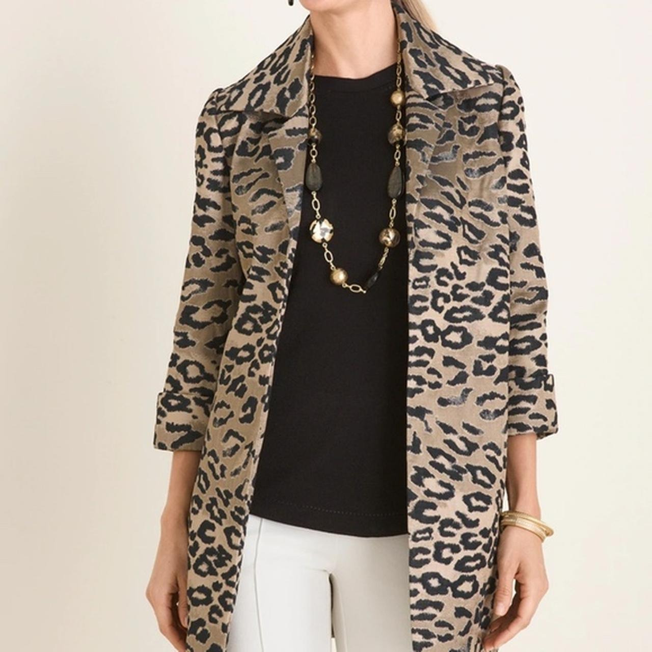 NWT Chicos leopard print jacket. Gorgeous sheen to