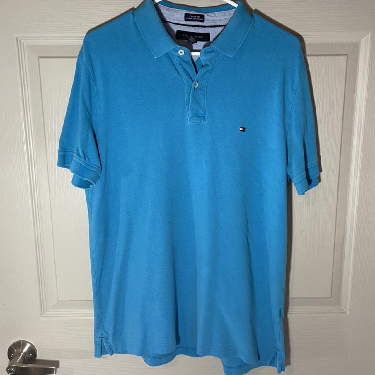 Tommy Hilfiger Men's Blue Polo-shirts | Depop