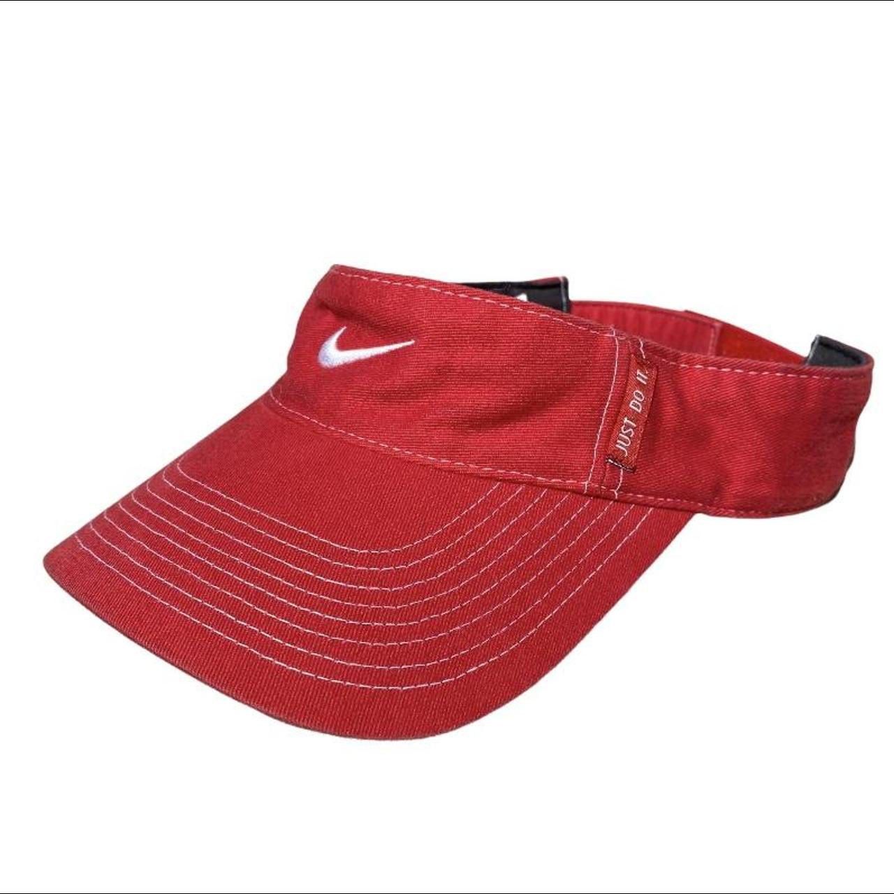 red and white nike visor