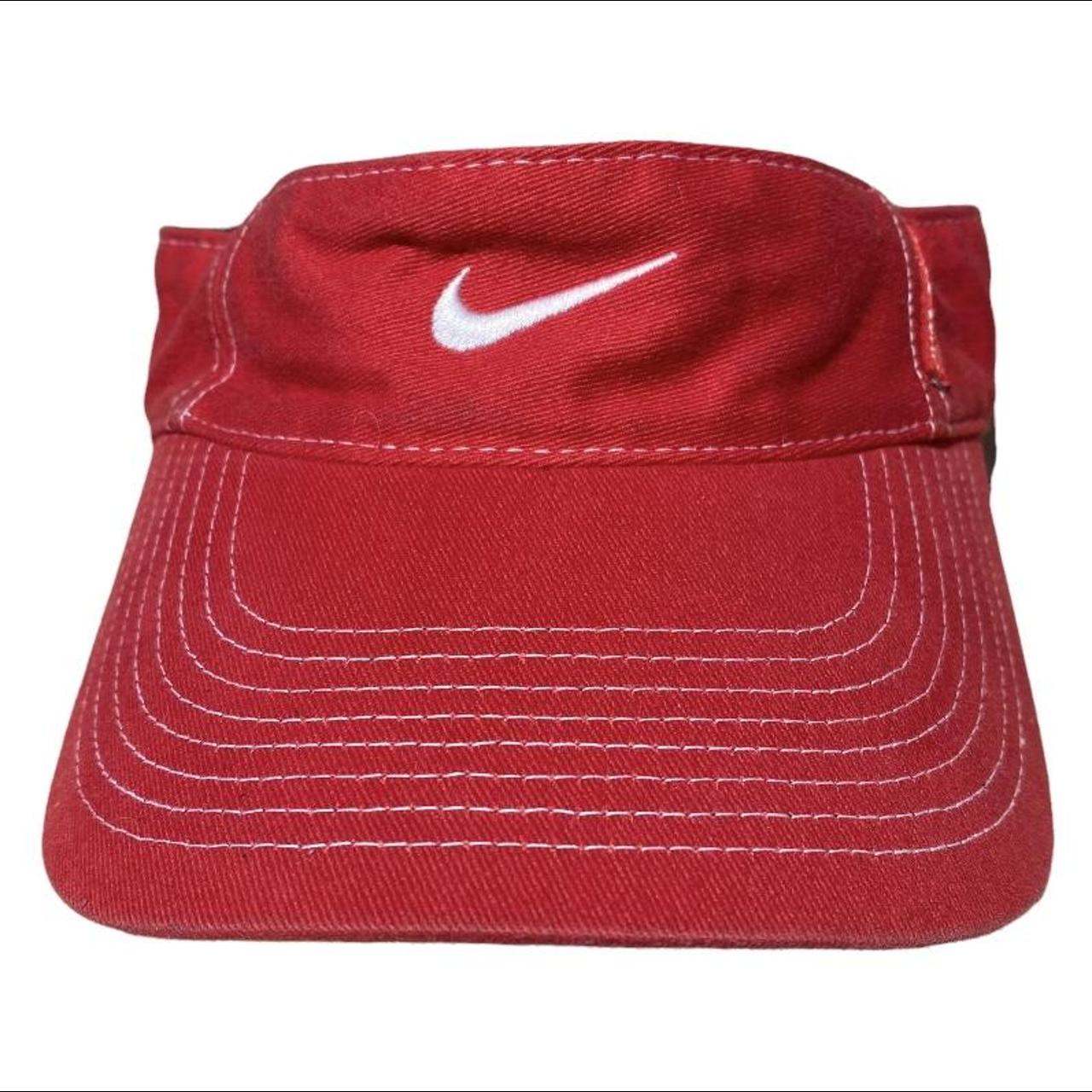 red and white nike visor